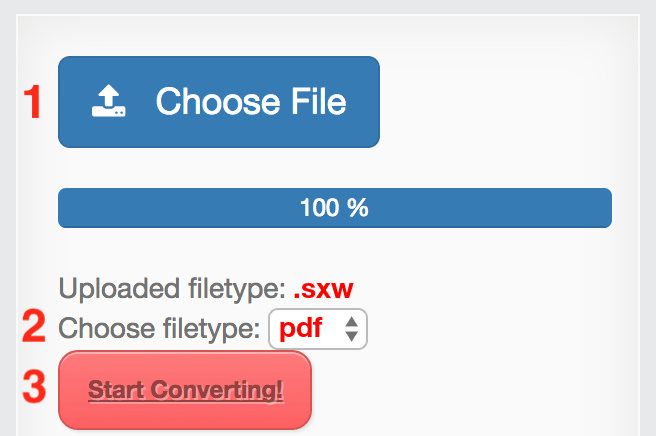 How to convert SXW files online to PDF